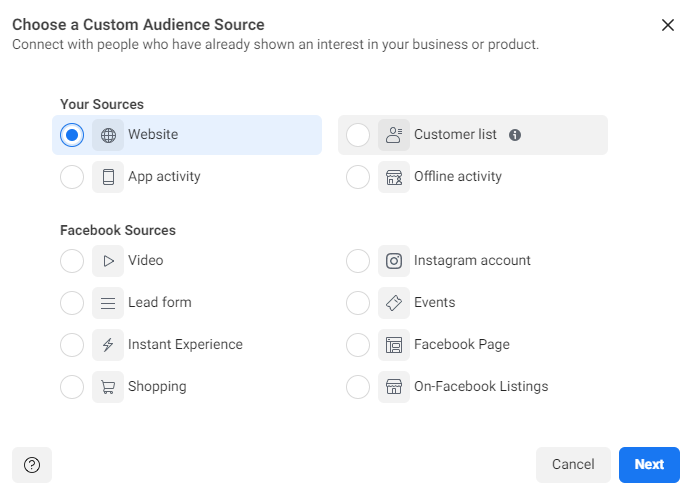 creating target facebook audience